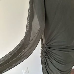 Tunic dress , sheer sleeves